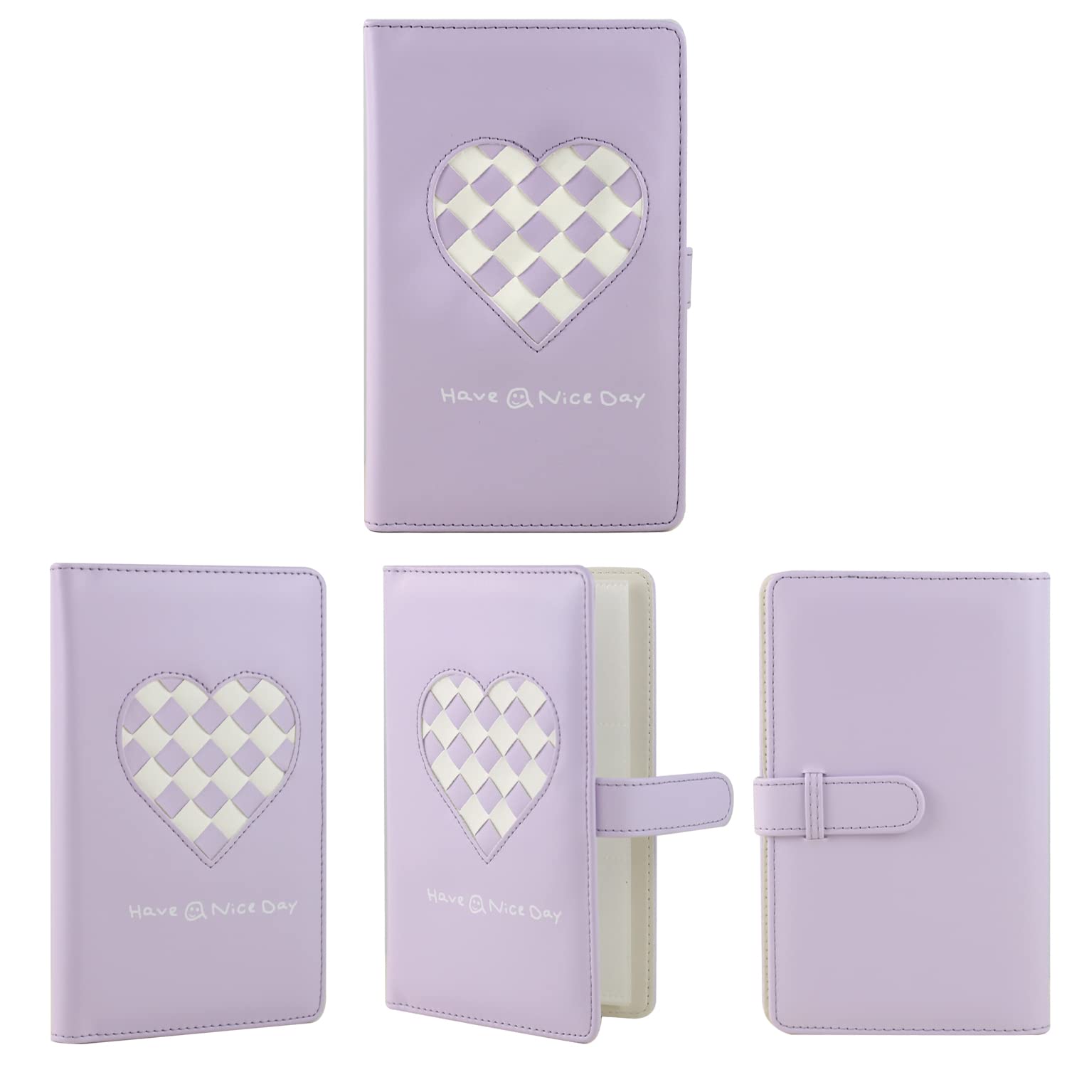 Amazon | カバー PU レザー フォト アルバム ハート ウィーブ 96